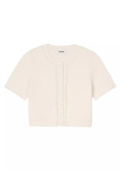 Sandro Ruffled Cardigan