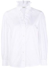 Sandro ruffled-collar long-sleeve shirt