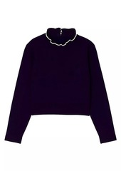 Sandro Ruffled-Neck Jumper