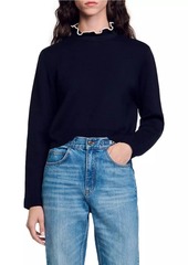 Sandro Ruffled-Neck Jumper