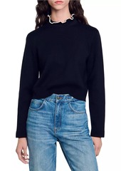 Sandro Ruffled-Neck Jumper