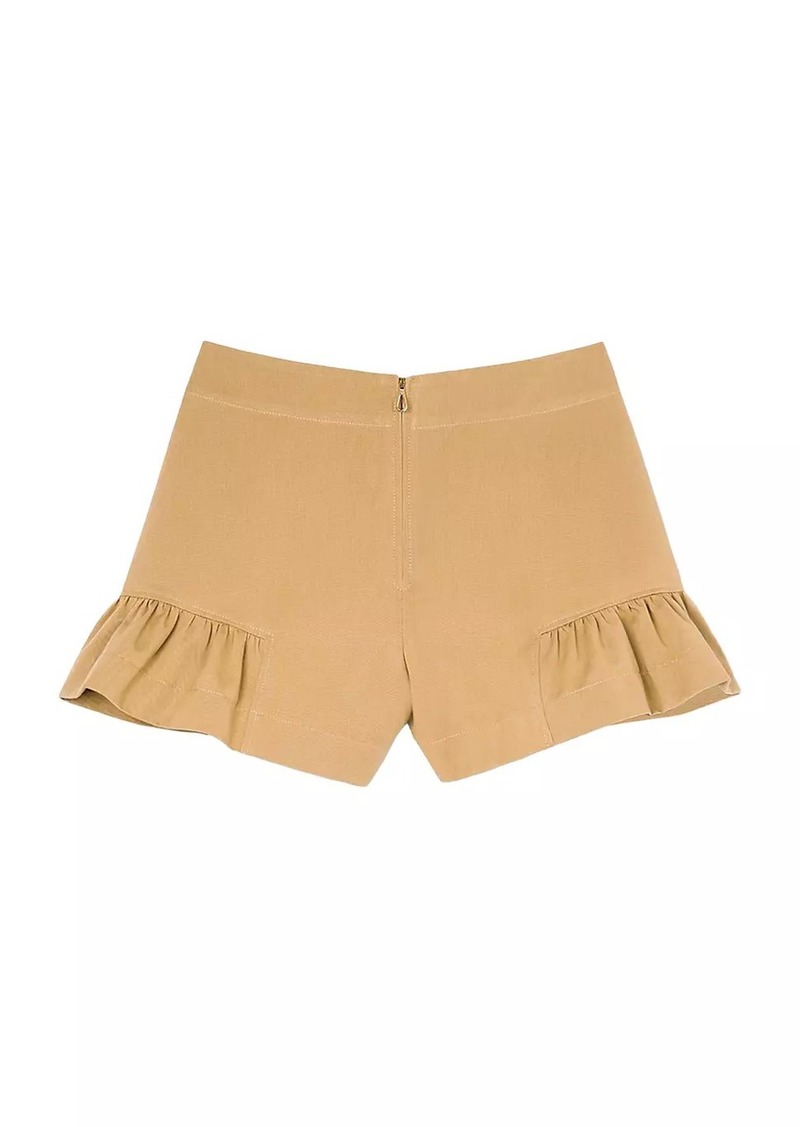 Sandro Ruffled Shorts