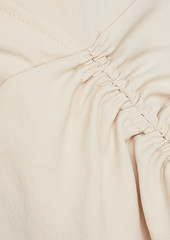 Sandro - Albi ruched crepe mini dress - White - FR 40