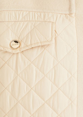Sandro - Aldric quilted shell and wool-felt jacket - Neutral - FR 42