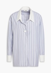 Sandro - Andrea striped cotton-poplin shirt - Gray - 3