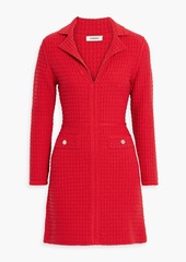 Sandro - Bouclé-knit mini dress - Red - FR 34