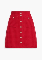 Sandro - Bouclé-knit mini skirt - Red - FR 38