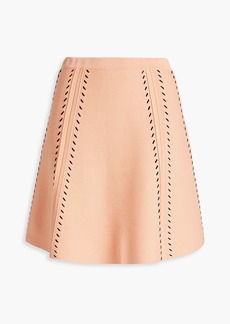 Sandro - Eglantine pointelle-knit mini skirt - Orange - FR 34