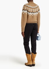 Sandro - Fair Isle alpaca-blend turtleneck sweater - Brown - 2