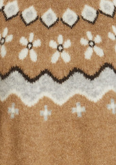 Sandro - Fair Isle alpaca-blend turtleneck sweater - Brown - 2