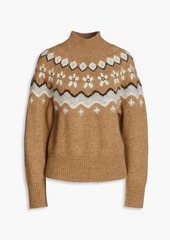 Sandro - Fair Isle alpaca-blend turtleneck sweater - Brown - 2