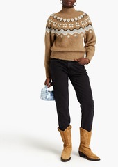 Sandro - Fair Isle alpaca-blend turtleneck sweater - Brown - 2