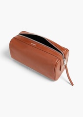 Sandro - Faux pebbled-leather wash bag - Brown - OneSize