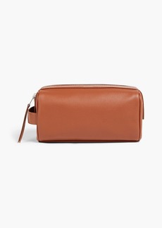 Sandro - Faux pebbled-leather wash bag - Brown - OneSize