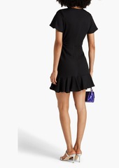 Sandro - Gathered cutout grain de poudre mini dress - Black - FR 34