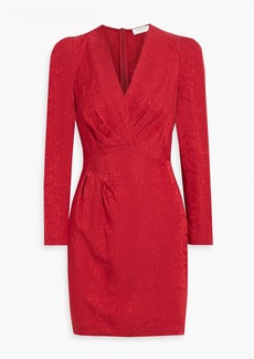 Sandro - Gloria wrap-effect jacquard mini dress - Red - FR 36