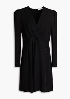 Sandro - Gloria wrap-effect snake-print jacquard mini dress - Black - FR 36