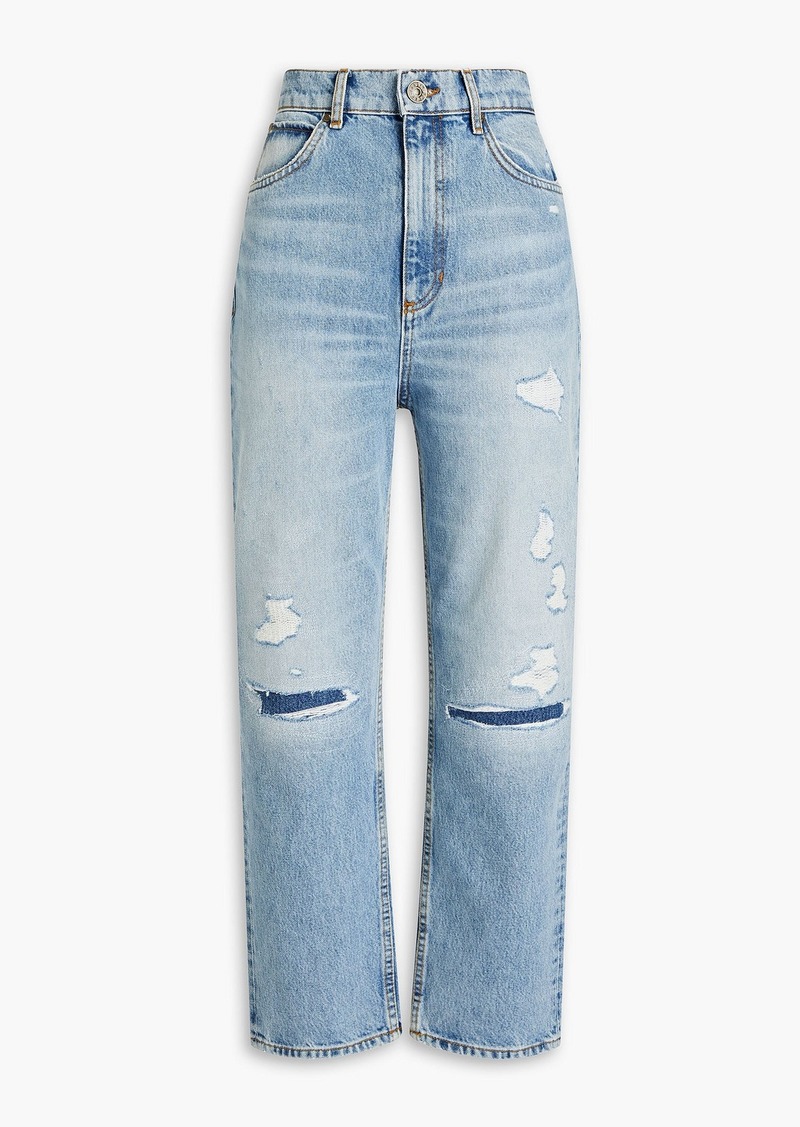 Sandro - Guylain distressed boyfriend jeans - Blue - FR 40