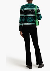 Sandro - Jacquard-knit wool-blend sweater - Black - 1