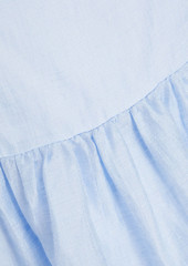Sandro - Kersten tiered linen-blend mini dress - Blue - FR 40