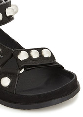 Sandro - Lexy studded grosgrain sandals - Black - EU 36