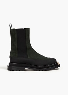 Sandro - Liam suede and leather Chelsea boots - Green - EU 36