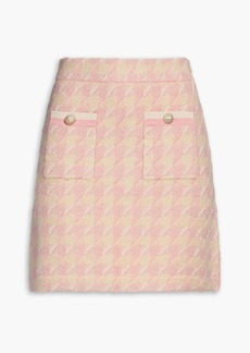 Sandro - Louisa houndstooth jacquard-knit cotton-blend mini skirt - Pink - 4