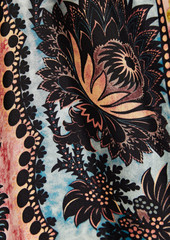 Sandro - Luana printed silk-twill midi dress - Black - FR 36