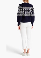 Sandro - Luciano intarsia wool-blend sweater - Blue - 3