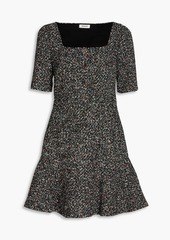 Sandro - Metallic tweed mini dress - Black - FR 40