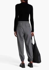 Sandro - Mélange felt tapered pants - Gray - FR 36