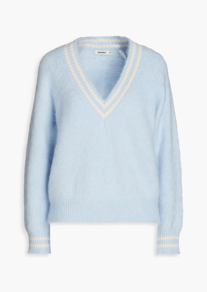 Sandro - Mohair-blend sweater - Blue - 4