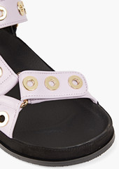 Sandro - Nelias eyelet-embellished leather sandals - Purple - EU 36
