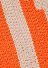Sandro - Nohan cropped striped crochet top - Orange - 2