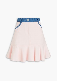 Sandro - Polene fluted bouclé-tweed mini skirt - Pink - FR 38