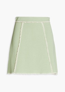 Sandro - Ribbed-knit mini skirt - Green - FR 34