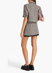 Sandro - Ruffle-trimmed metallic tweed mini wrap skirt - Neutral - 0
