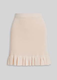 Sandro - Ruffled stretch-knit mini skirt - Pink - FR 36