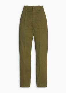 Sandro - Sahara cotton-twill straight-leg pants - Green - FR 38