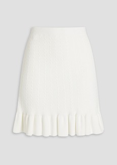 Sandro - Soline cable-knit mini skirt - White - FR 38