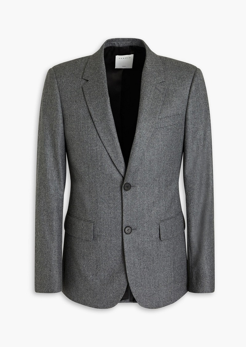 Sandro - Wool-flannel blazer - Gray - IT 46