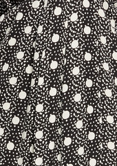 Sandro - Wrap-effect printed woven mini dress - Black - FR 34