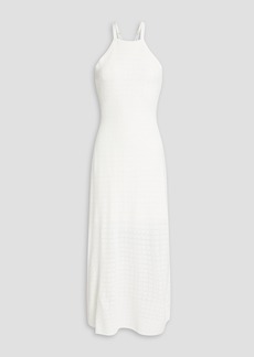 Sandro - Yvana bead-embellished pointelle-knit midi dress - White - FR 40