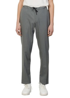 sandro Alpha Wool Blend Drawstring Trousers in Light Grey at Nordstrom