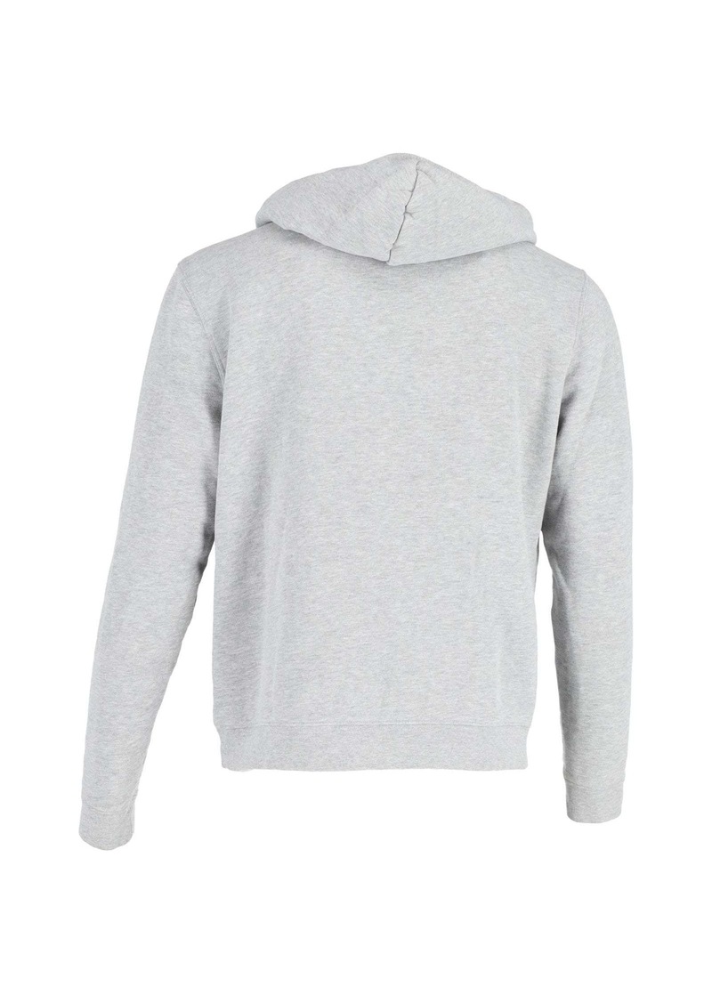 Sandro Amour Appliqué Hoodie in Gray Cotton