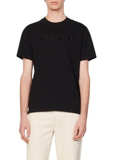 sandro Bis Embroidered Logo T-Shirt in Black at Nordstrom