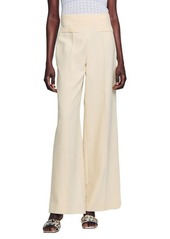 sandro Bonn High Waist Wide Leg Pants