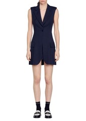 sandro Carine Pleated Blazer Dress