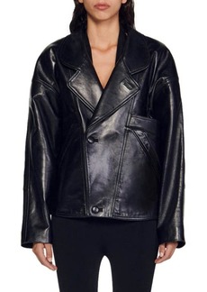 sandro Clem Leather Jacket