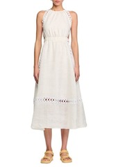 sandro Coralie Heart Lace Midi Dress